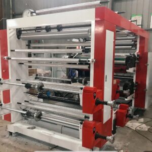 Four color plastic film roll flexographic printing machine bag flexo printer